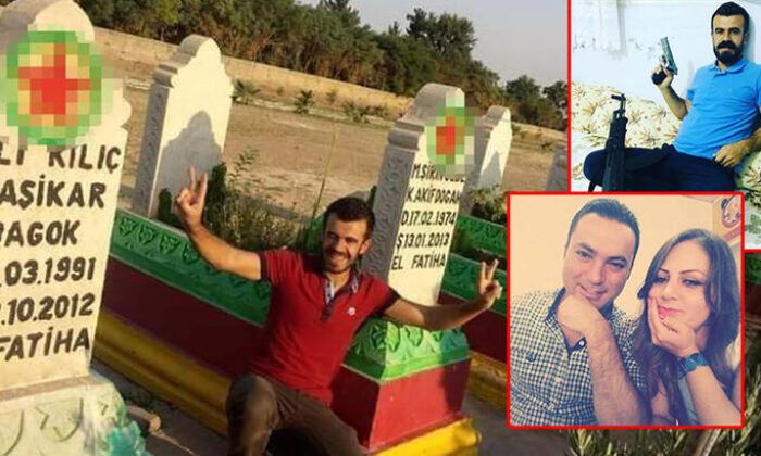 Eskişehir’de ki aile katliamının zanlısı, terörist mezarlığında fotoğraf çektirmiş!.