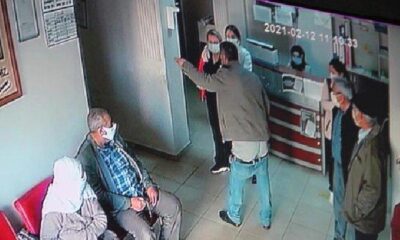 Sağlık çalışanlarına çirkin saldırı anı kameralarda.. (video haber)