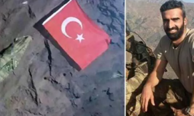 Gara Şehidi Yüzbaşı Burak Coşkun, Karayılan’ın mağarasına Türk Bayrağı dikmiş!.
