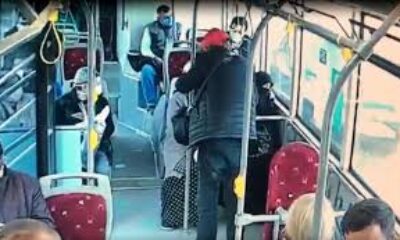 İzmir’de çarşaflı kadına yapılan alçak saldırı güvenlik kameralarına yansıdı!.  (video haber)