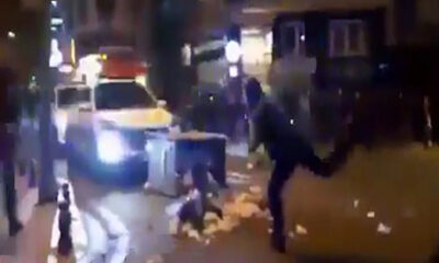 Boğaziçi Üniversitesi öğrencisi olduklarını iddia eden kişiler, Kadıköy’de polis araçlarına saldırdılar!. (video haber)