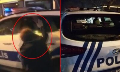 Kadıköy’de polis araçlarını tekmeleyen şerefsizler şafak operasyonu ile yakalandı!.