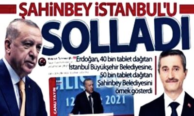 İmamoğlu’nun “40 bin adet dağıtacağım” dediği tabletleri, Gaziantep Şahinbey belediyesi 50 bin adet dağıttı!.