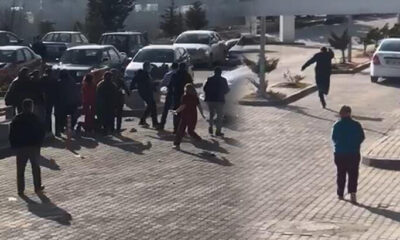 Hastane otoparkında 2 güvenlik görevlisine silahlı saldırı..
