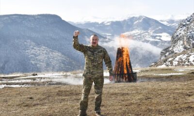 İlham Aliyev, Şuşa’da Nevruz ateşi yaktı!.