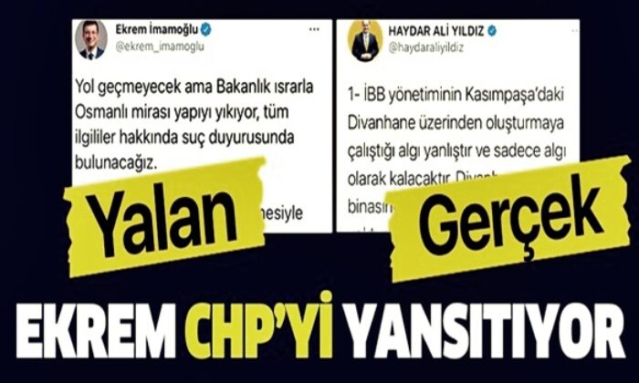 Bir yalanı daha patladı! İmamoğlu’nun “Kasımpaşa’da ki Divanhane yıkılıyor” iddiası da palavra çıktı!.