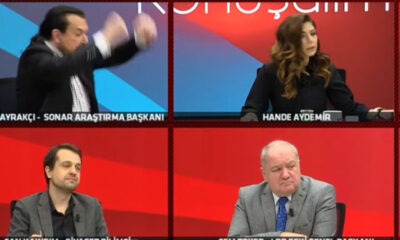 Canlı yayında bildiri gerginliği! AK Partili Mücahit Birinci’yle tartışan Hakan Bayrakçı masayı yumrukladı!. (video haber)