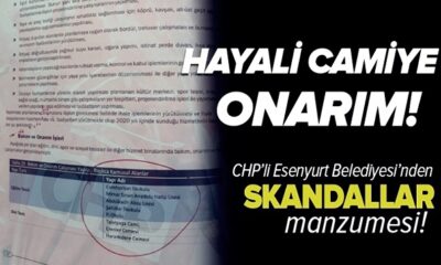 Yine CHP, yine skandal! Esenyurt Belediyesi’nin, hayali okuldan sonra hayali camiye de para akıttığı ortaya çıktı!.