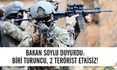 Süleyman Soylu, 1’i turuncu listede 2 teröristin öldürüldüğünü duyurdu!.