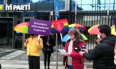 Genel Merkezin önünde toplandılar! LGBT’li sapkınlardan İYİ Parti ve ittifak ortaklarına teşekkür.. (video haber)
