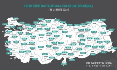 İllere göre haftalık vaka sayıları açıklandı!