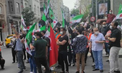 İstanbul’da İsrail bayrağı ateşe verildi!.