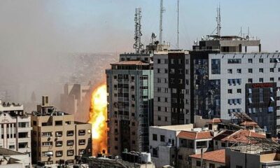 İsrail vurdu diyemediler! Oda TV’den skandal manşet! İşgalci teröristlerin bombaladığı binayı “13 katlı bina çöktü” başlığıyla verdi!. (video haber)