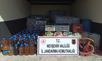 Nevşehir’de 8 bin litre sahte içki ele geçirildi!.