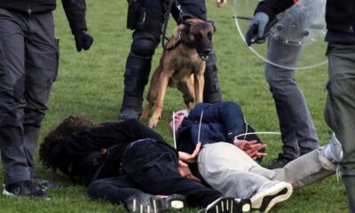 AB’nin ortasında orantısız güç! Belçika polisinden parkta parti düzenlemek isteyen gençlere sert müdahale..