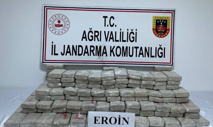 Ağrı’da, 109 kilogram eroin ele geçirildi!.