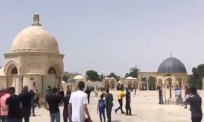 Ateşkesi ihlal eden teröristler, Mescid-i Aksa’daki cemaate ses bombalarıyla saldırdı!.