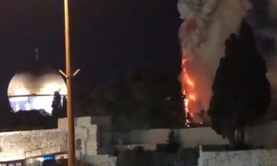 Teröristler Mescid-i Aksa’da yangın çıkardı!. (video haber)
