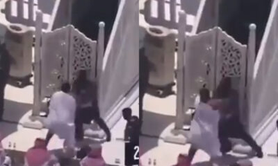 Hutbe okuyan Kabe İmamına bıçaklı saldırı girişimi.. (video haber)