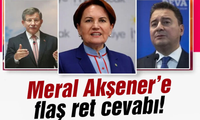Akşener’e DEVA ve Gelecek Partisi’nden ittifak yanıtı..