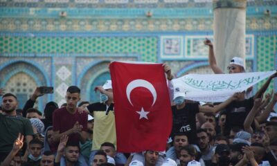 Mescid-i Aksa’da Türk Bayraklı Ramazan Bayramı kutlaması..