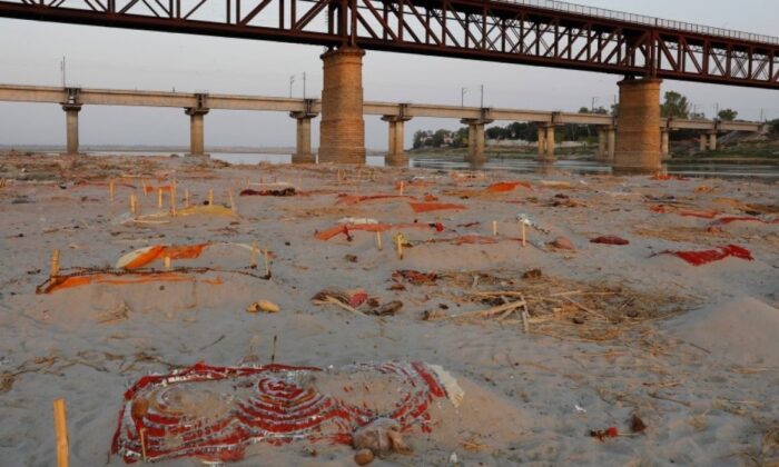 Hindistan’da nehir kıyısına gömülmüş yüzlerce ceset bulundu!.