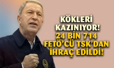 MSB, FETÖ ile mücadele kapsamında 24 bin 714 kişinin ihraç edildiğini açıkladı!.