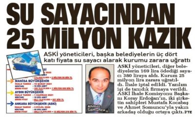 Ankara Büyükşehir Belediyesi’nden 25 milyonluk kazık! ASKİ diğer belediyelerin 169 lira ödediği sayacı 380 liraya aldı!.