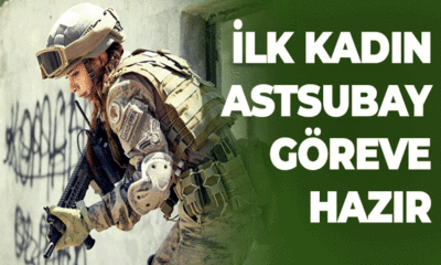 İlk kadın astsubay göreve hazır.. (video haber)