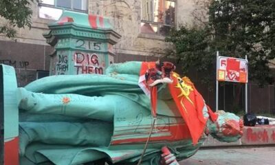 Kanada’da ki çocuk kıyımının ardından, Egerton Ryerson’ın Toronto’da bulunan heykeli yıkıldı!.