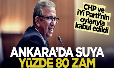 Ankara’da suya yüzde 80 zam yapıldı!.