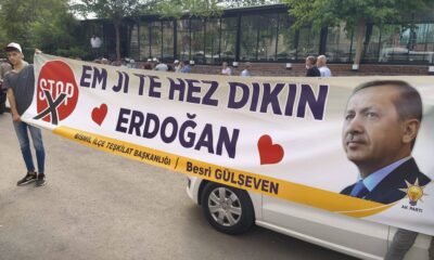 Diyarbakır, Başkan Erdoğan’ı Kürtçe pankartla selamladı!.