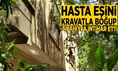 Ankara’da emekli asker kanser hastası eşini kravatla boğarak öldürdükten sonra intihar etti!.