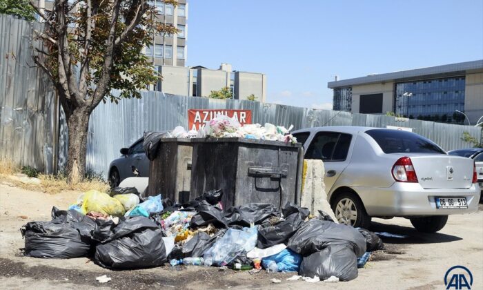 Hangi belediye olduğunu anladınız! Ankara Çankaya’da biriken çöpler yollara saçıldı!.