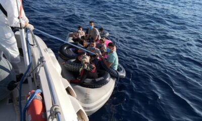 Muğla açıklarında 14 göçmen kurtarıldı!.