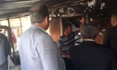 İyi Partili heyet durumdan vazife çıkarmak istedi, evi yanan vatandaş evine girmelerine izin vermedi! “Çıkar mısınız evimden lütfen!!”
