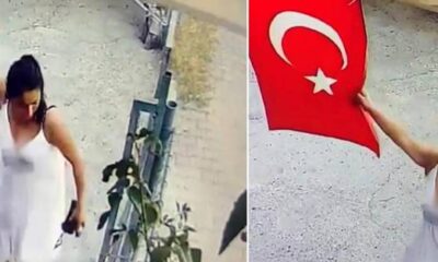 Bayrağımıza bir saldırı daha! Görüntülerde ki kadın aranıyor!.