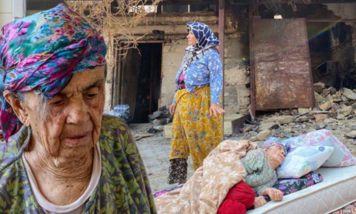 Yürekleri sızlatan fotoğraftaki kadın, evinin yandığını bilmiyor!.