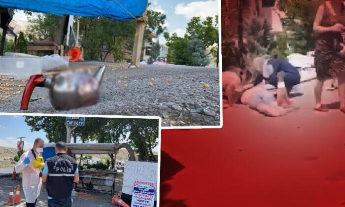 Çay soğuk diye semaveri deviren müşteriyi öldürdü!. (video haber)