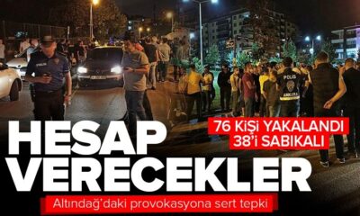 Altındağ’daki provokasyona ilişkin 76 kişi yakalandı!.
