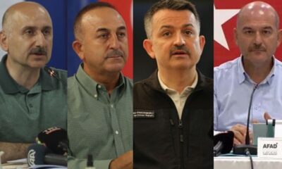 Yangın bölgesinde Bakanlardan önemli açıklamalar..