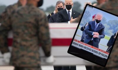 Kabil’de ölen askerler için düzenlenen törende sürekli saatine bakan Biden fena linç yedi!.