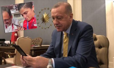 Cumhurbaşkanı Erdoğan’dan olimpiyat şampiyonu Busenaz Sürmeneli’ye tebrik telefonu..