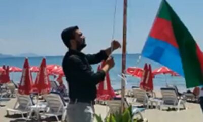 Afganların Alanya’da astığı bayrak Ülkü Ocakları tarafından indirildi!. (video haber)