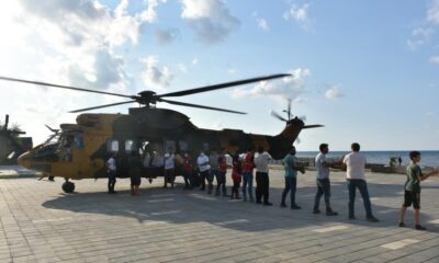 Bozkurt’ta köylere helikopterle erzak yardımı yapılıyor!.