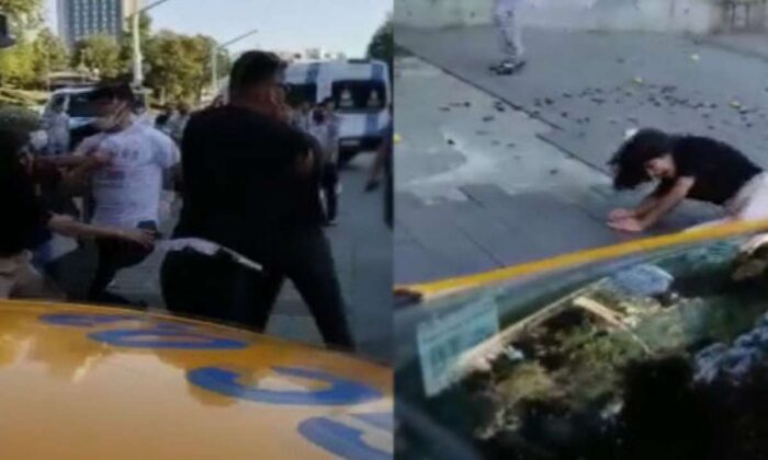 Herkesi kucaklama palavrasıyla gelen Ekrem’in eşkıya zabıtaları kadına uçan tekme attı!.