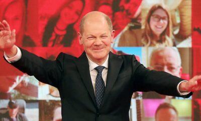Almanya’daki seçimde zafer, oyların yüzde 25,8’ini alan Sosyal Demokratların..