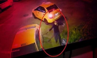 Taksi durağında silahlı saldırı kamerada.. (video haber)