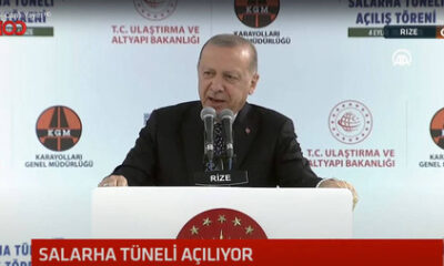 Cumhurbaşkanı Erdoğan Salarha Tüneli Açılış Töreni’nde konuşuyor!. #CANLI