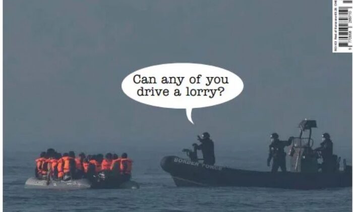 İngiliz medyasından göçmen karikatürü..